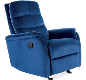 JOWISZ VELVET modré, polohovacie kreslo