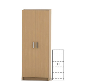 BETTY 07-04 dub bardolino, buk, policová skriňa