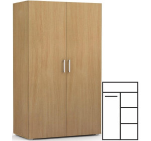 REA CATANIA 2 buk, šatníkovo-policová skriňa