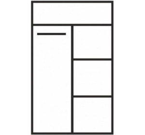 REA CATANIA 2 biela, šatníkovo-policová skriňa