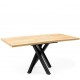 B301, rozkladací jedálenský stôl 120-160x80 cm s kovovými nohami
