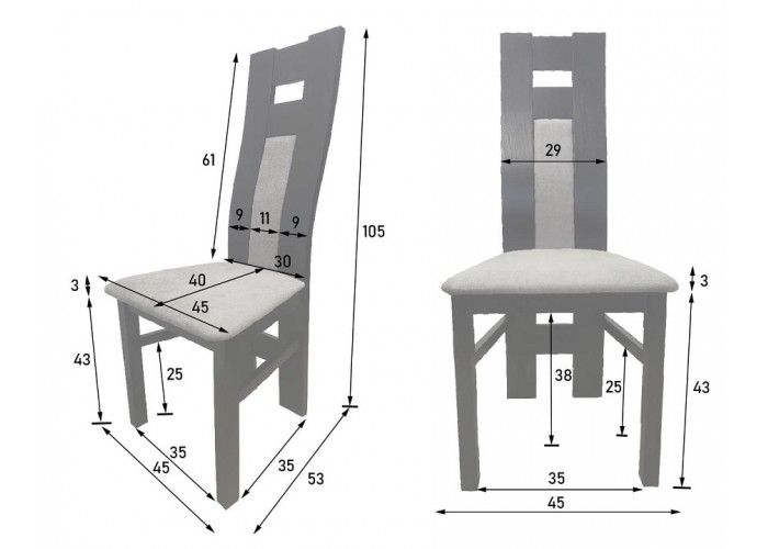 FILA 2, jedálenská stolička z bukového dreva