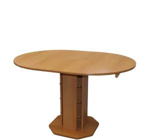 B07 rozkladací  okrúhly jedálenský stôl 90-126x90 cm
