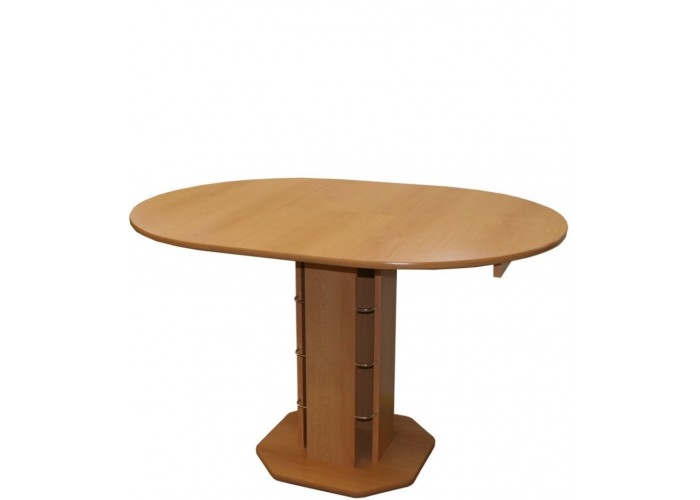 B07 rozkladací  okrúhly jedálenský stôl 90-126x90 cm