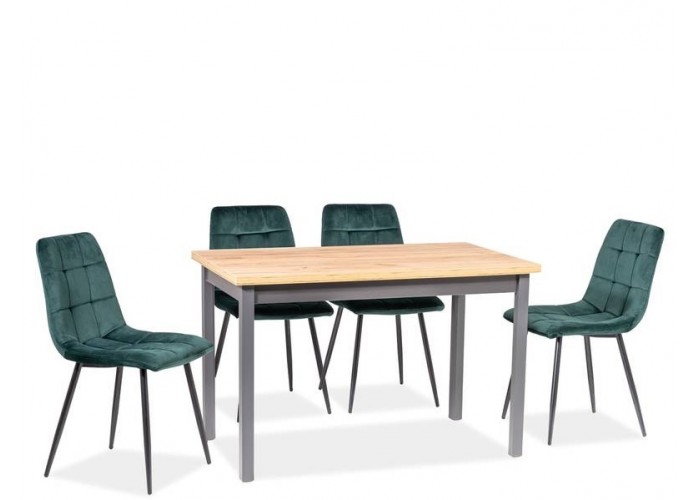 PORTO dub lancelot/antracyt, jedálenský stôl 120x68 cm