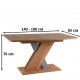 EXEL dub wotan/sivá, rozkladací jedálenský stôl 140-180x85 cm