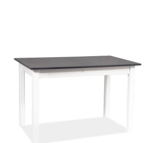 RAMON antracyt/biela, rozkladací jedálenský stôl 125-170x75 cm