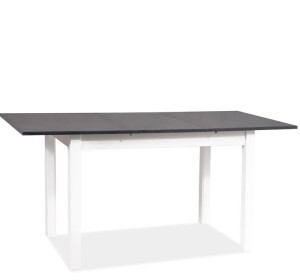 RAMON antracyt/biela, rozkladací jedálenský stôl 125-170x75 cm