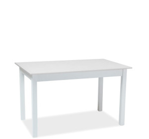 RAMON biela matná, rozkladací jedálenský stôl 125-170x75 cm