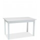 RAMON biela matná, rozkladací jedálenský stôl 125-170x75 cm