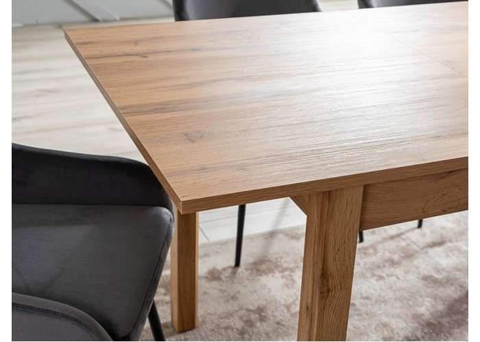 RAMON dub wotan, rozkladací jedálenský stôl 125-170x75 cm