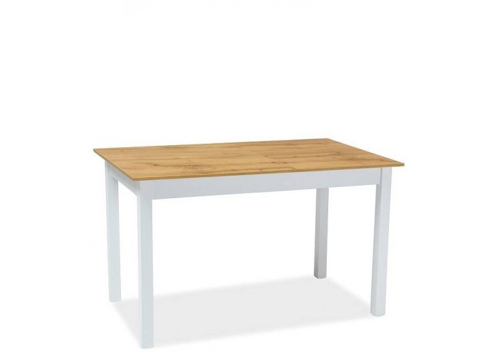 RAMON dub wotan/biela, rozkladací jedálenský stôl 100-140x60 cm