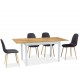 RAMON dub wotan/biela, rozkladací jedálenský stôl 100-140x60 cm