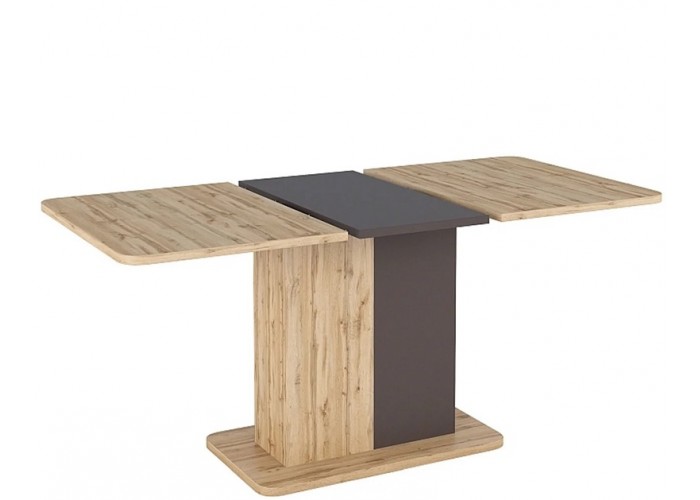 NEXT dub wotan/hnedá, rozkladací jedálenský stôl 100-145x68 cm