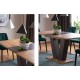 PLATON dub wotan/hnedá, rozkladací jedálenský stôl 136-176x80 cm