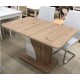 SYRIUSZ dub wotan/biela, rozkladací jedálenský stôl 120-160x80 cm