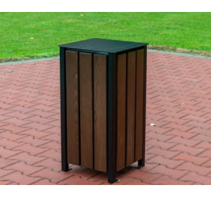 Vonkajší odpadkový kôš so strieškou K130 objem 35 litrov