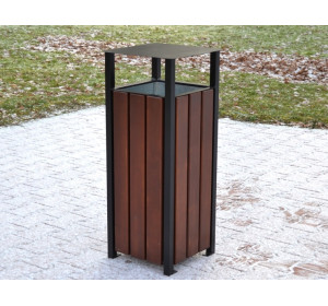 Vonkajší odpadkový kôš so strieškou K163 objem 50 litrov