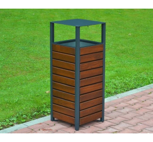 Vonkajší odpadkový kôš so strieškou K173 objem 60 litrov