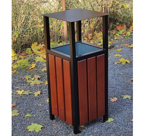 Vonkajší odpadkový kôš so strieškou K175 objem 35 litrov