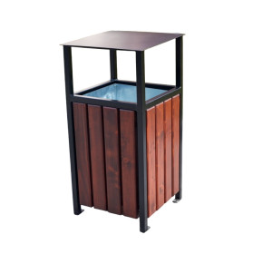 Vonkajší odpadkový kôš so strieškou K093 objem 65 litrov