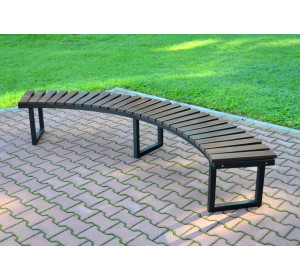 Štvrťkruhová parková lavička F219-240