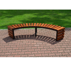 Štvrťkruhová parková lavička F242-240